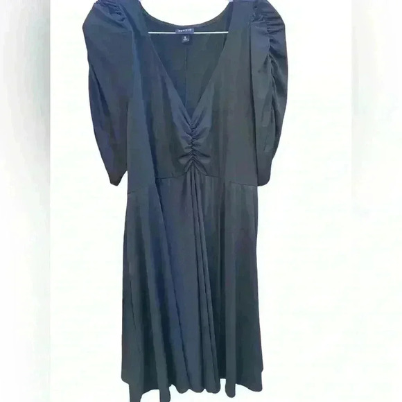 Torrid Flowy Fit and Flare Black Dress - Picture 1 of 10